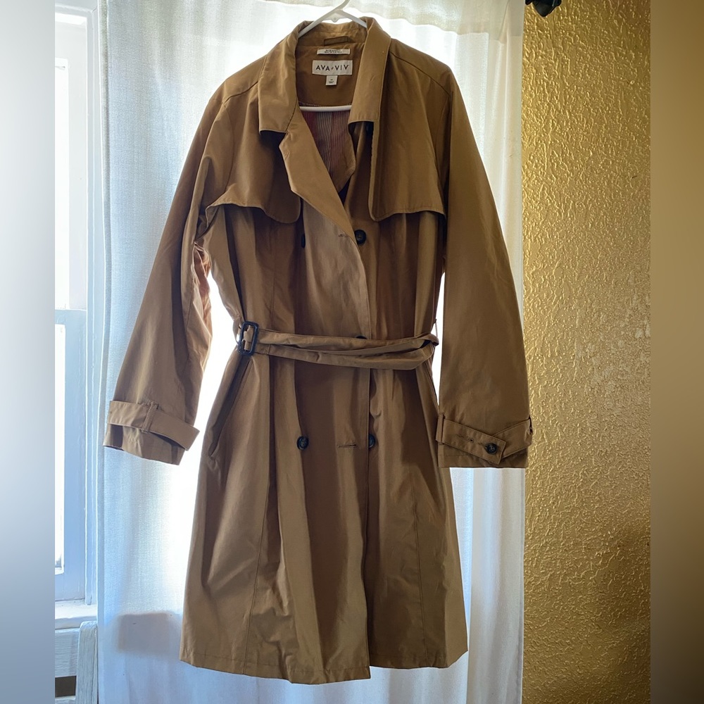 Double breasted trench coat